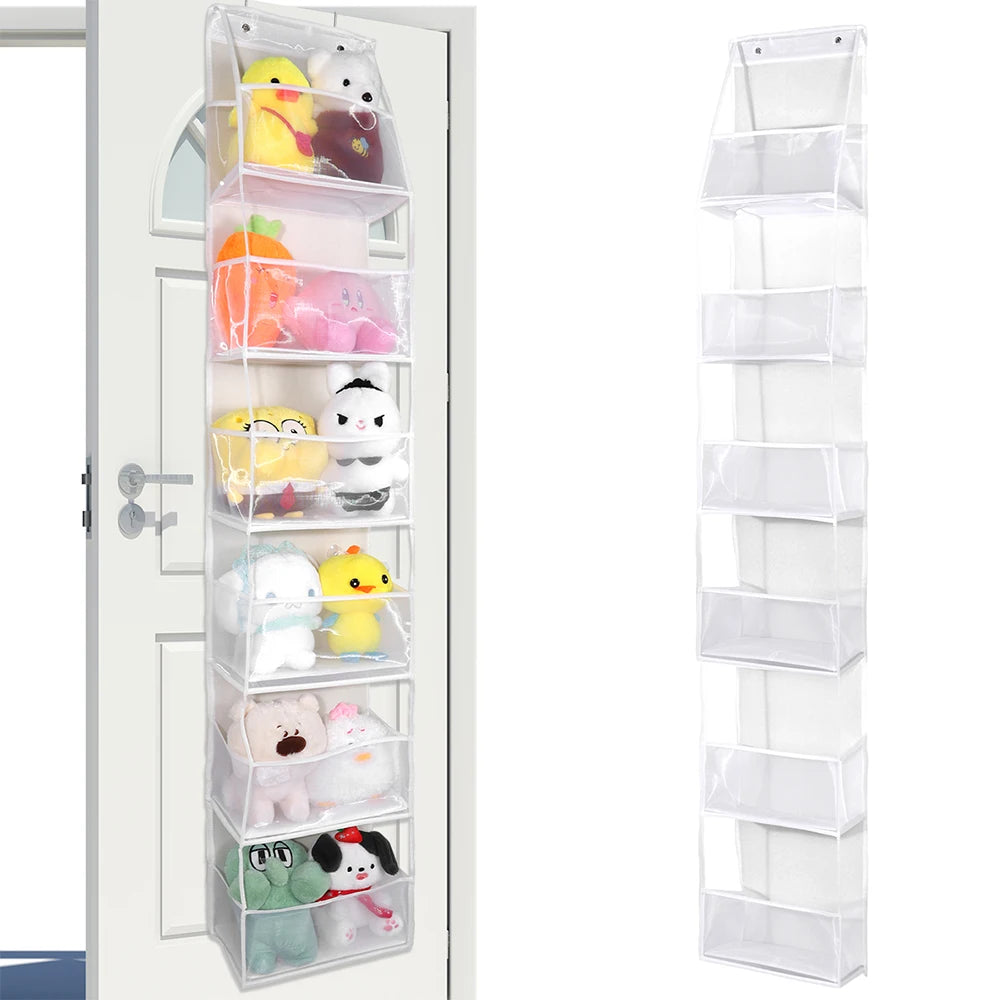 4/6-Tier Hanging Storage Bag Foldable Organizer Over-The-Door Holder For Hair Accessories Snacks Toys Clothes Storage Holder