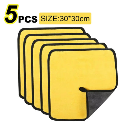 Car Wash Microfiber Towel 30x30/60CM for Car Cleaning and Drying, Hemmed Car Care Cloth, Detailing Car Wash Towel.