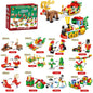 Christmas Micro Building Block Series Santa Claus Reindeer Puzzle Assembling Bricks Table Decoration