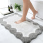 VIKAMA Small Fragrance Wave Pattern Anti slip Mat Bathroom Foot Mat Shower Room Entrance Mat Home Decoration
