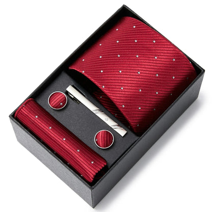 Men's  Tie Pocket Squares Necktie Box Set