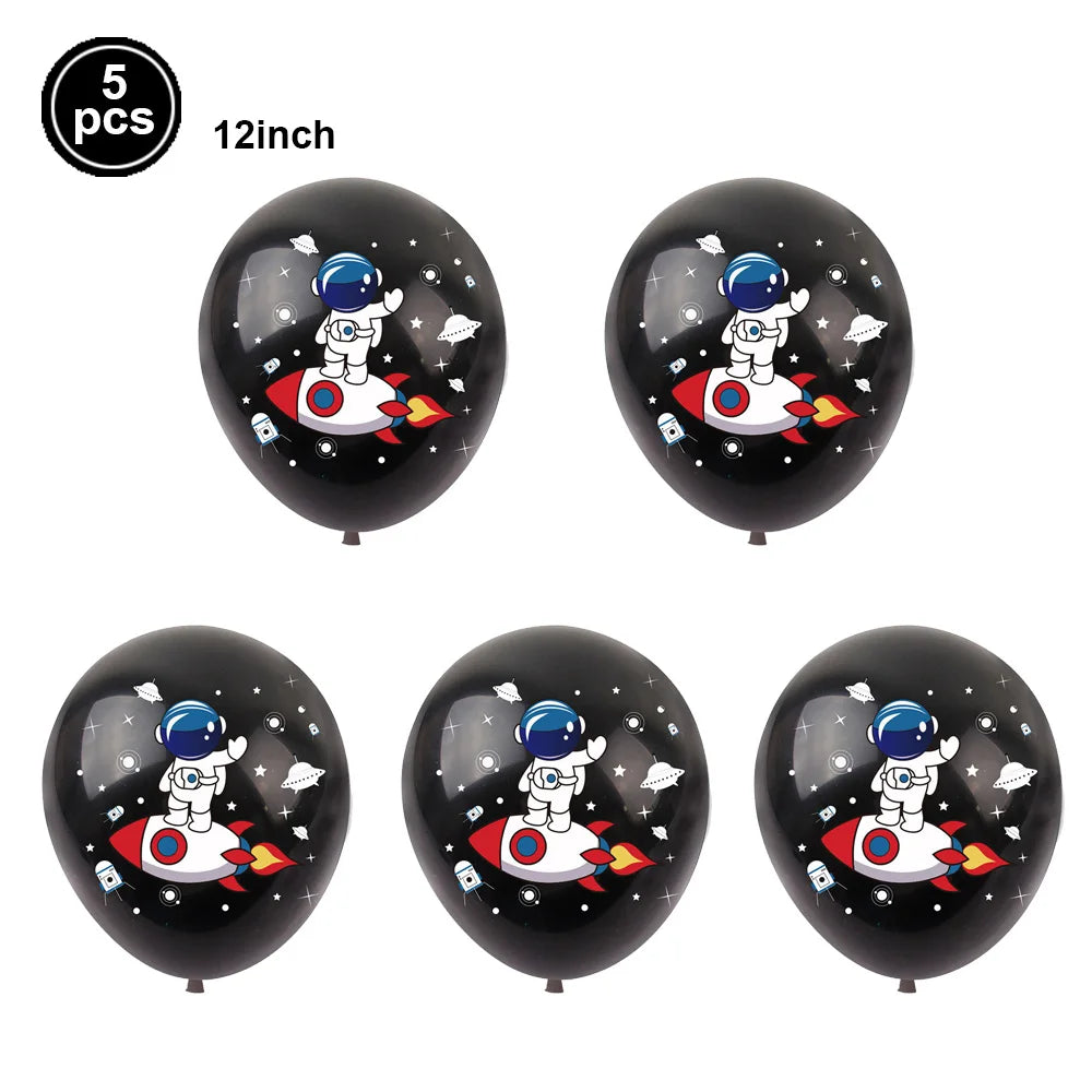 4D Standing Astronaut Spaceman Balloons Rocket Foil Balloons Kids Toys Baby Shower Outer Space Themed Birthday Party Decorations