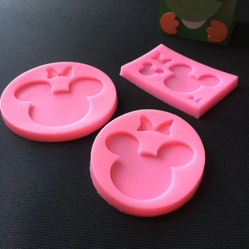 Mouse bow silicone sugar turning mold DIY chocolate biscuit mold pace cake decoration tool