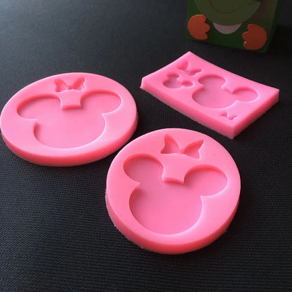 Mouse bow silicone sugar turning mold DIY chocolate biscuit mold pace cake decoration tool