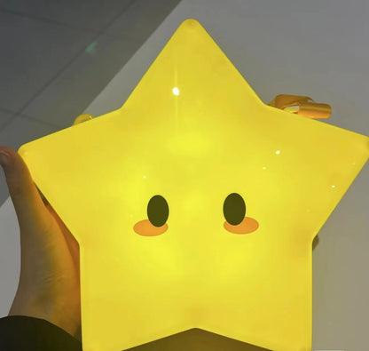 Super Mario Glowing Star Crossbody Bucket – Light‑Up Popcorn Bag for Cosplay & Gifts