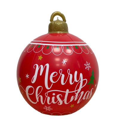 60CM Outdoor Christmas Inflatable Decorated Ball PVC Giant Big Balls Xmas Tree Decoration Inflatable Toy Ball Christmas Supplies