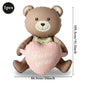 Matte Pink Brown Lying Bear Foil Balloons Love Heart Balloon for Valentines Day Decoration Bear Themed Birthday Wedding Supplies