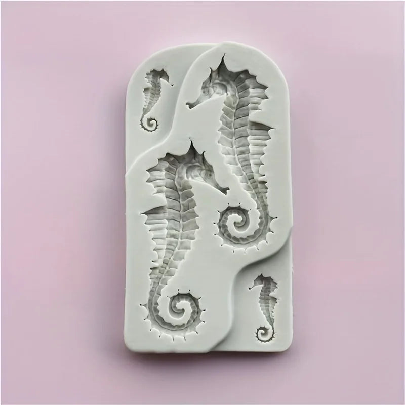 Easy-Craft Seahorse Silicone Mold - Detailed, Durable for Resin, Clay & More | Ideal for Creative Projects, Gifts & Education