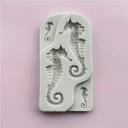 Easy-Craft Seahorse Silicone Mold - Detailed, Durable for Resin, Clay & More | Ideal for Creative Projects, Gifts & Education