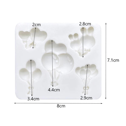 Heart Balloon Design Silicone Sugarcraft Mold Resin Tools Cupcake Baking Mould Fondant Cake Decorating Tools