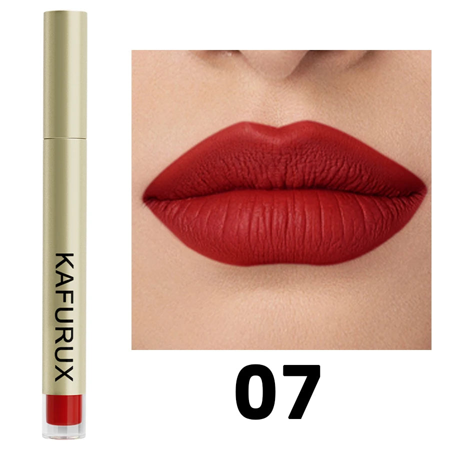20 colors sexy long lasting velvet matte lip gloss liquid lipstick lip makeup red pink brown nonstick cup waterproof lip glaze