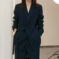 Women’s Two‑Piece Suit Set – Blazer & Wide‑Leg Pants
