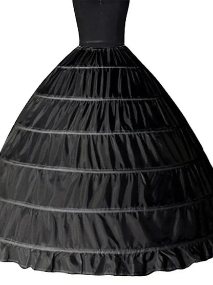 6 Hoop 3 Hoop 8 HoopCrinoline Black White Long Wedding Petticoat Ball Gown Dress Underskirt Skirt Half Slips Wedding Accessories