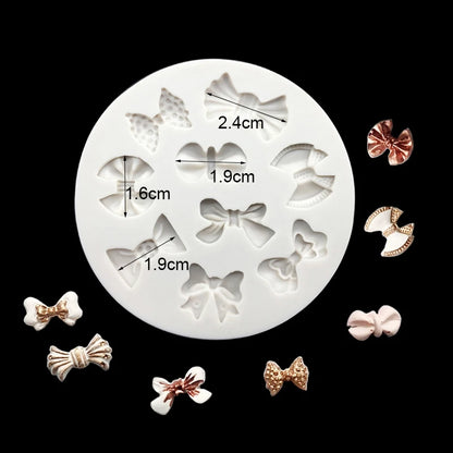 Bow Bowknot Silicone Cake Baking Mold Sugarcraft Chocolate Cupcake Resin Tools Fondant Decorating Tools