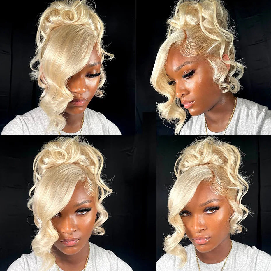 40 42 Inch 613 Blonde Lace Front Wig Human Hair Remy Brazilian 13x4 13x6 360 Hd Transparent Body Wave Lace Frontal Wig For Women