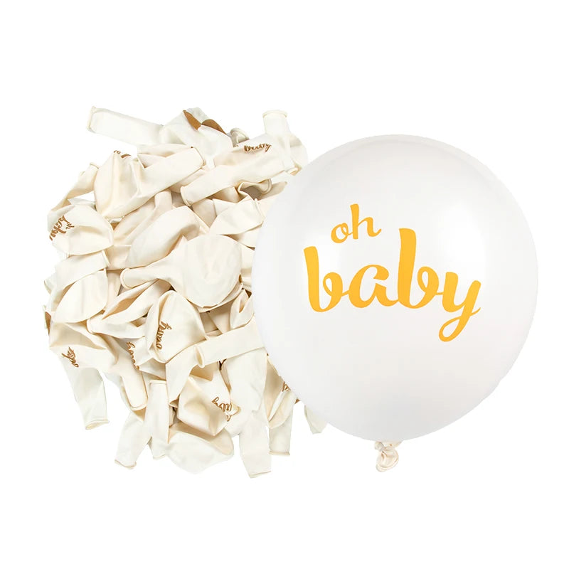 10pcs Oh Baby Printed Latex Balloons It is A Boy Girl Balloon Birthday Party Baby Shower Decoration Boy Girl Gender Reveal decor