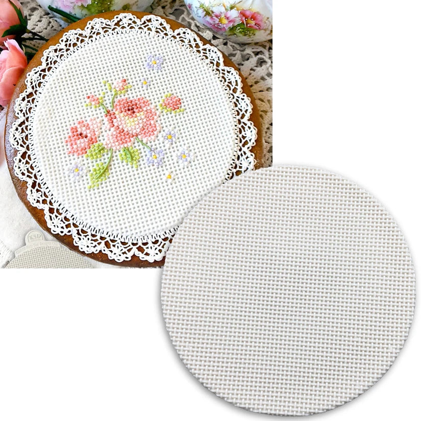 Cross Stitch Silicone Mold Sugarcraft Cupcake Baking Mold Fondant Cake Decorating Tools