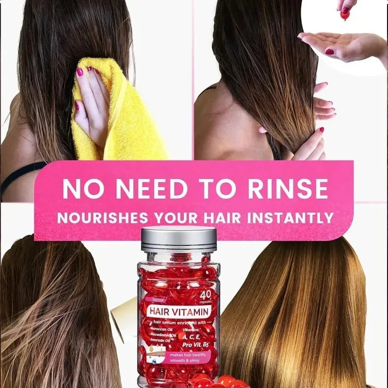 No Rinse Capsule Vitamin Conditioner Powerful Nursing Repair Damaged Rough Recovery Soft Shiny Nourishing Complex Essence