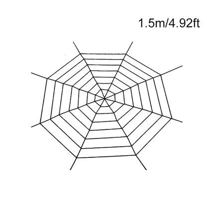 1.5/2.5m Giant Spider Webs Halloween Decorations,White Black Spider Web for House,Large Horror Stretchy Cobweb for Outdoors