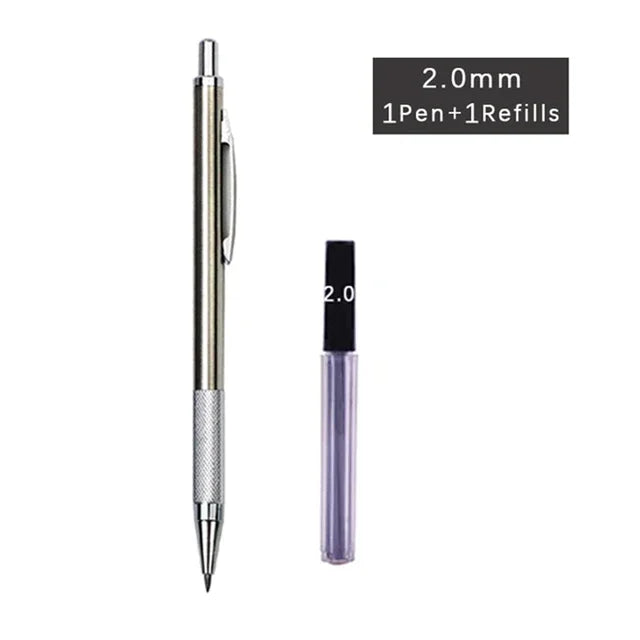 Metal Automatic Mechanical Pencil 5/0.7/0.9/1.3/2.0mm
