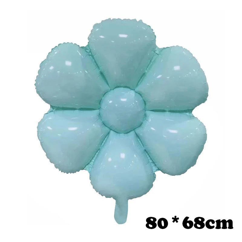 40‑Inch Yellow & White Macaron Daisy Number Foil Balloon