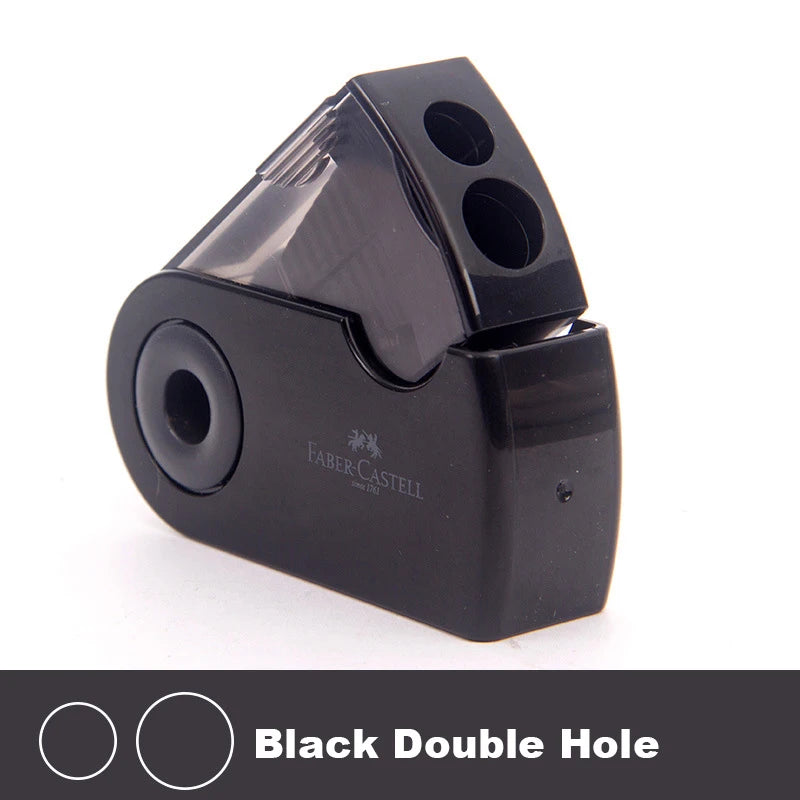 Mini Pencil Sharpener Single Double Hole Black/Red/Blue