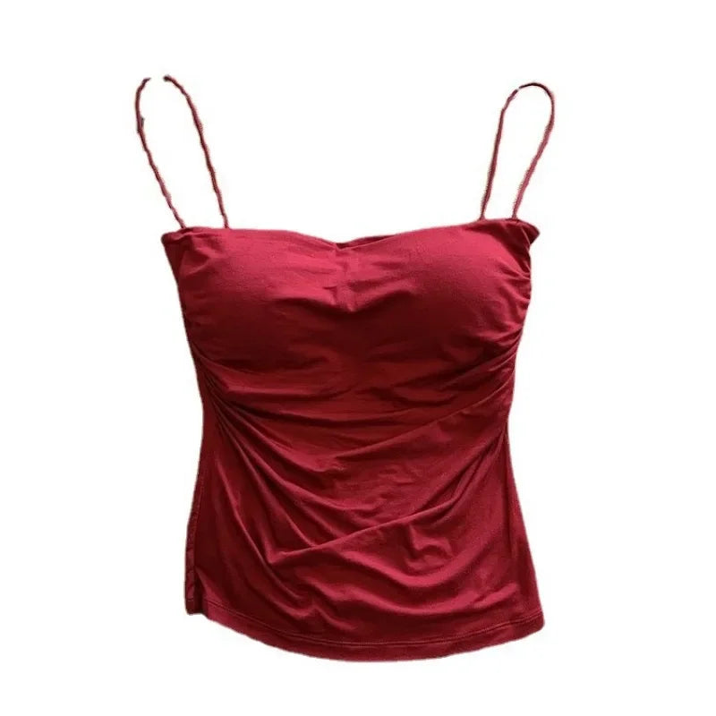 Womens Summer Camis Thin Strap Bra Tank Tops