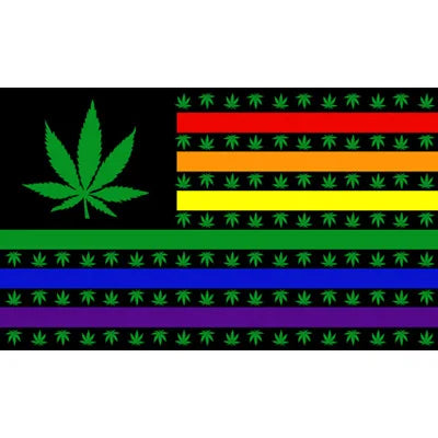 Rainbow Weed USA Stars Banner 90x150 Cm Gay Pride Lesbian LGBT Flag for Decoration