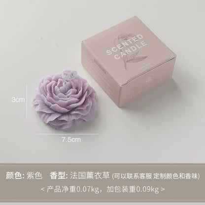 3D Peony Scented Candle – Creative Flower‑Shaped Aromatherapy Gift