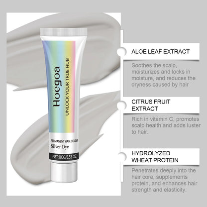 Permanent Grey Hair Dye Styling Hair Color Wax Shampoo No Damage Quick Coloring Long-Lasting Professional Hair Dyeing Cream