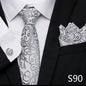 Tie Pocket Squares Cufflink Necktie Set