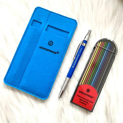 Mechanical Sketch Pencil 2.0mm – Includes 36‑Color Drawing Leads & Replacement Lead Set