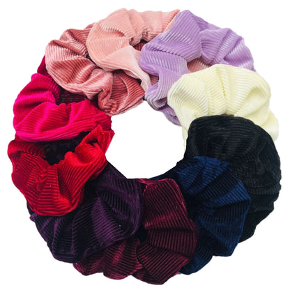 10/6 Accessories Scrunchies Hair Scrunchy Women Velvet Solid Leopard Tie Dye Ponytail Holder Headwear Elastic Ties Bands Set