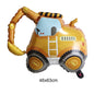 1pc Large Transportation Balloon Racing Balloon Fire Truck Ambulance School Bus Excavator Motorcycle Balloon for Boys Birthday