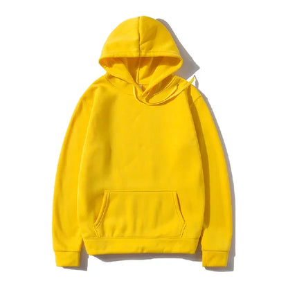 Men's and Women's Solid Color Pocket Pullover Hoodies