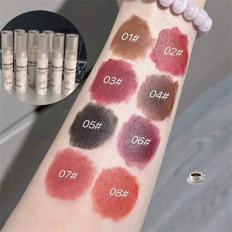 Matte Black Waterproof Lip Mud – Gothic Velvet Mousse Lipstick, Non‑Stick & Moisturizing
