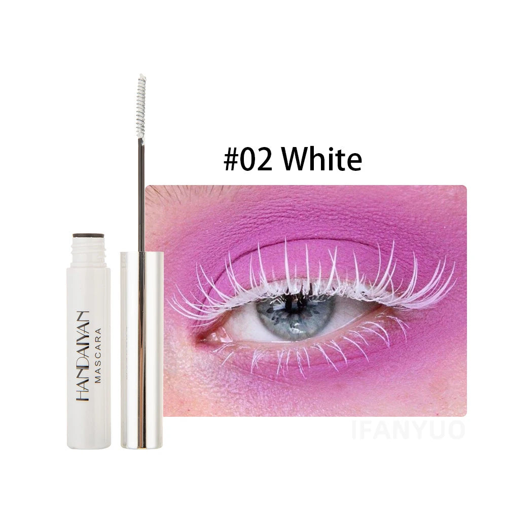 12 Color Mascara Waterproof Fast Dry Eyelashes Curls Extension Festival Make-Up Eyelashes Blue Red Purple Black White Mascara