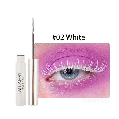 12 Color Mascara Waterproof Fast Dry Eyelashes Curls Extension Festival Make-Up Eyelashes Blue Red Purple Black White Mascara