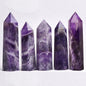 Natural Stone and Crystals Point Wand Rose Quartz Amethyst Home Decoration Mineral Stones Crafts
