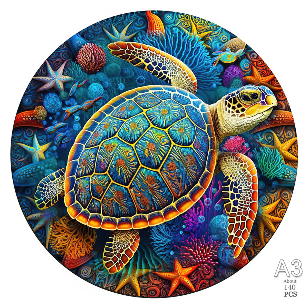 Wooden Animal Jigsaw Puzzle for Adults Kids Toy Circular Puzzle Puzzles Set Birthday Gift Brain Teaser Family Interactive Game