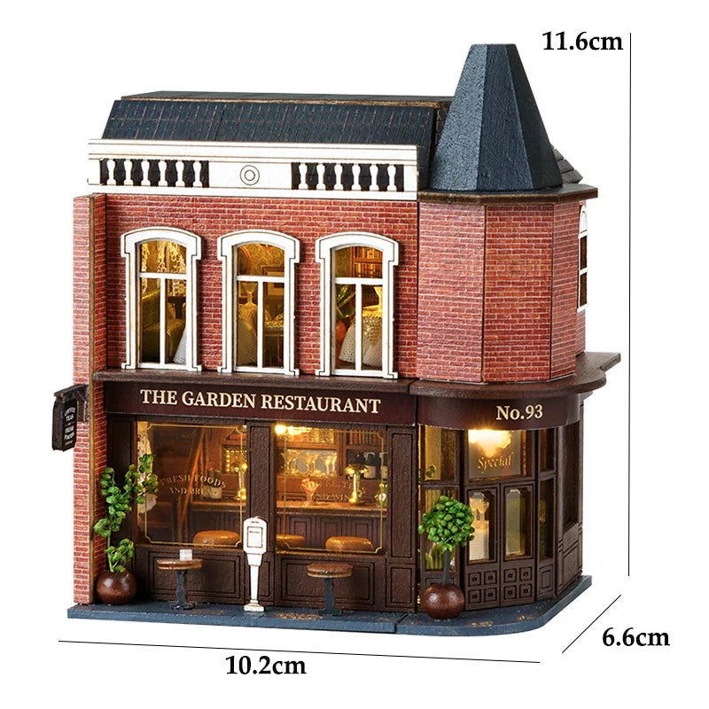 DIY Wooden Doll Houses Mini Assembly Handmade Small House Creative Scene Decoration DollHouse For Toys Birthday Gifts