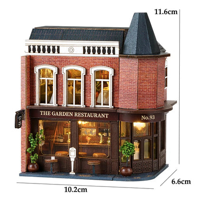 DIY Wooden Doll Houses Mini Assembly Handmade Small House Creative Scene Decoration DollHouse For Toys Birthday Gifts