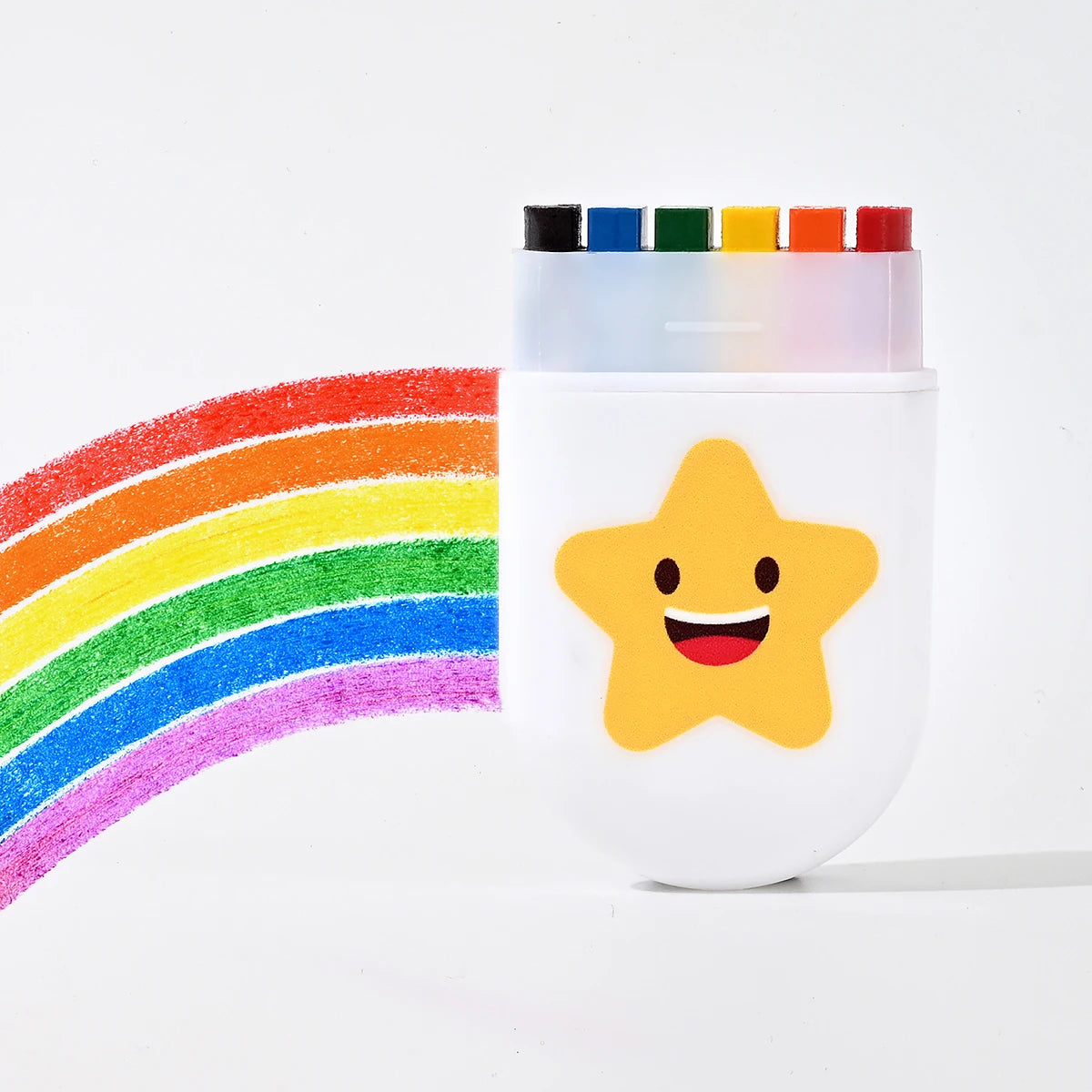 2 Pcs Rainbow Crayon Paint Color Set - Birthday Party Colorful Theme Oil Pastel Accessories, Family Christmas Halloween Gift