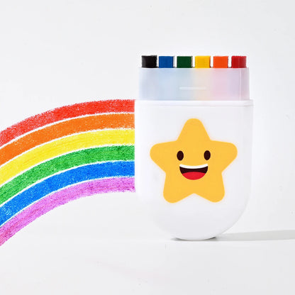 2 Pcs Rainbow Crayon Paint Color Set - Birthday Party Colorful Theme Oil Pastel Accessories, Family Christmas Halloween Gift