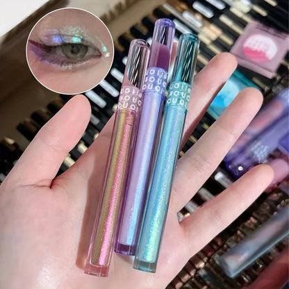 3pcs Set - 3 Colors Chameleon Eyeshadow: Pink, Micro Glitter Purple, Cyan, Chameleon Glitter  Long Lasting