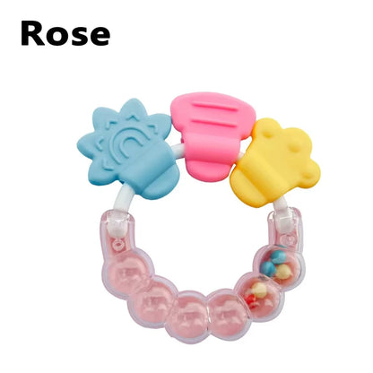 Silicone Teethers for Baby Things Newborn Chews Food Grade Teethers Training Bed Toy  Baby fruit item Feeding Infant Rattle