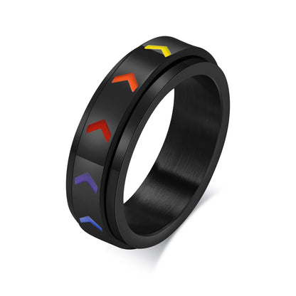 Pride Parade Lesbian Gay LGBT Pride Ring, Bisexual Non-binary Pride Multicolor Rainbow Ring, Love Promise Wedding Jewelry