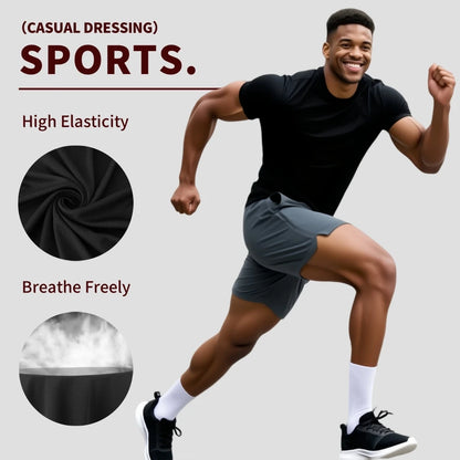 Men’s 5‑Pack Quick‑Dry Sports T‑Shirts – Short Sleeve, Moisture‑Wicking, Lightweight