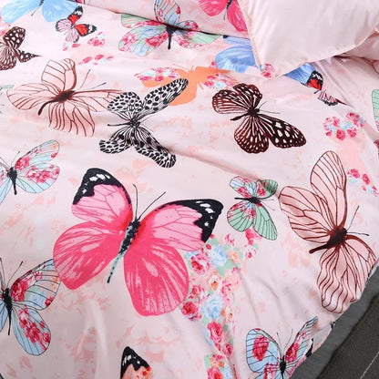 2/3 pcs Cartoon Print Duvet Cover Bedding Set With Pillowcase Cute Beautiful Comfortable for Bedroom Single Double Size No Sheet