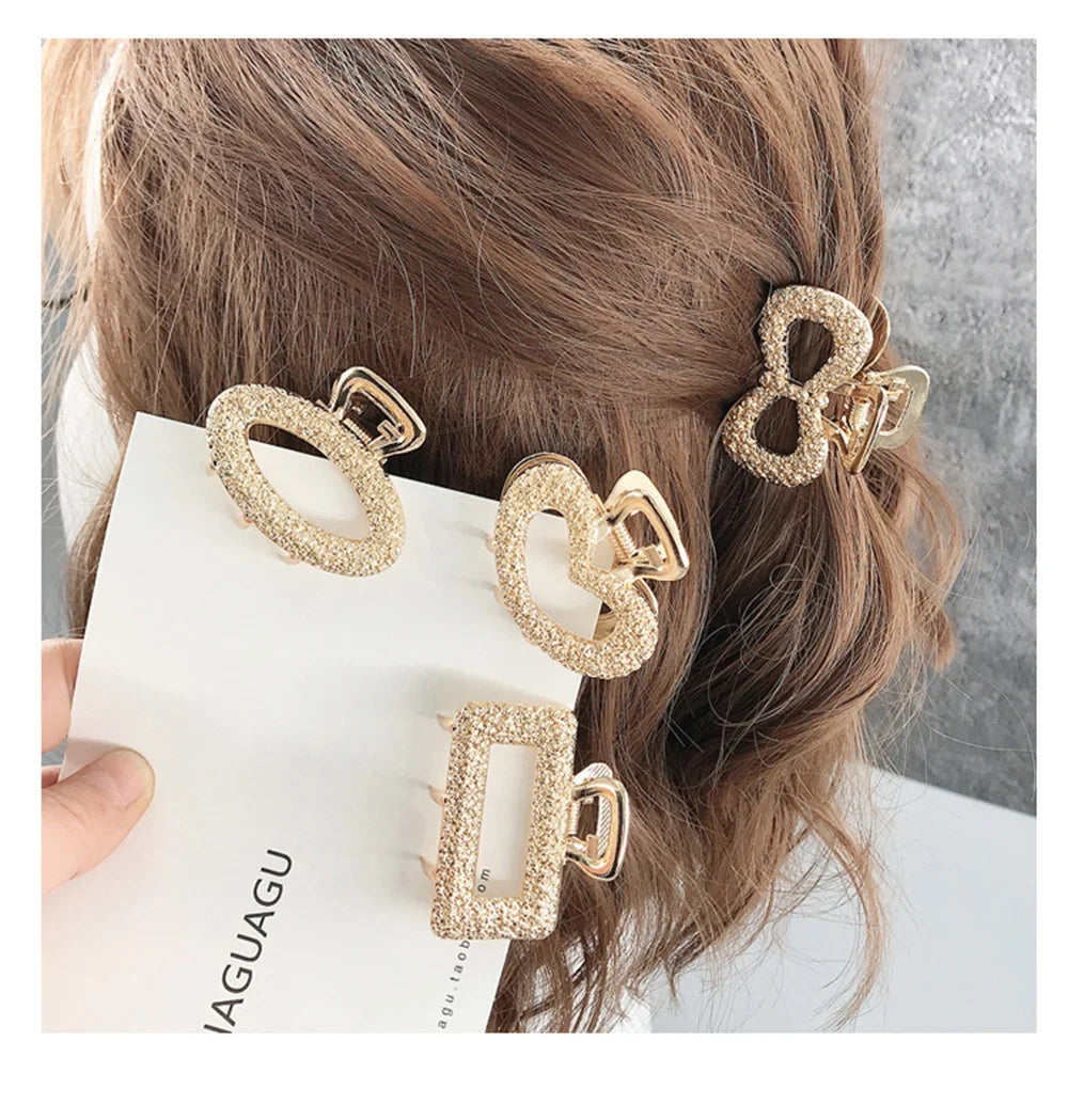 Exquisite Metal Geometric Hair Claw for Women